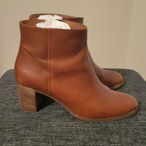 J. Crew Women's Brown Leather Bootie, Size 8